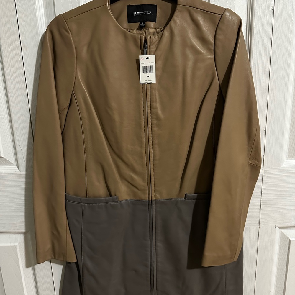 EXCLUSIVE Neiman Marcus Leather Coat